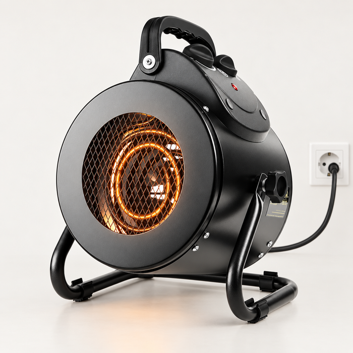 Warmtewereld™ Robuuste ventilatorkachel 1500 W van metaal met IPX4