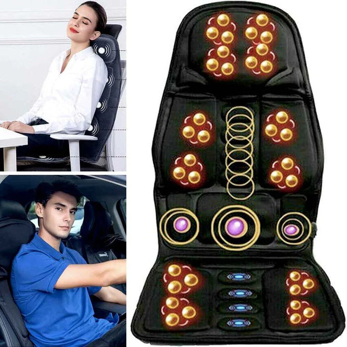 Warmtewereld™ Massagekussen voor je stoel met vibratie en warm nekkussen