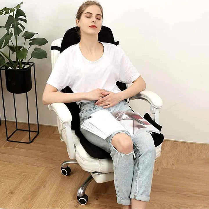 Warmtewereld™ Massagekussen voor je stoel met vibratie en warm nekkussen