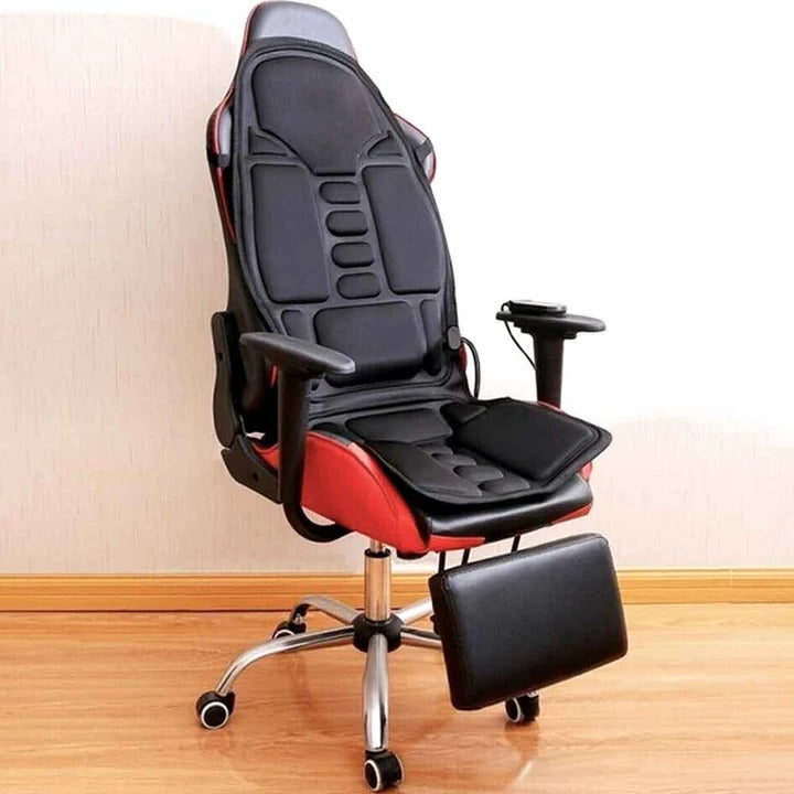Warmtewereld™ Massagekussen voor je stoel met vibratie en warm nekkussen