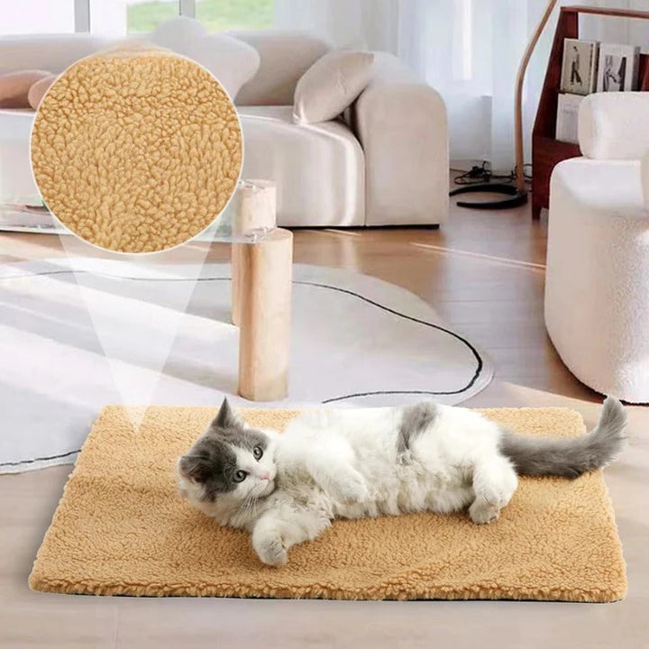 Warmtewereld™ Zelfverwarmend warmtekussen voor kat en hond van zacht imitatiebont
