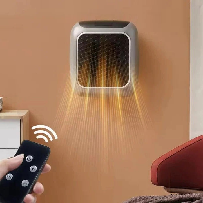 Warmtewereld™ Mini wandkachel 800 W voor het stopcontact, stil en compact