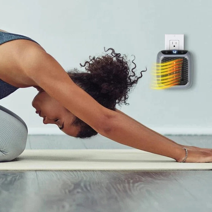 Warmtewereld™ Mini wandkachel 800 W voor het stopcontact, stil en compact