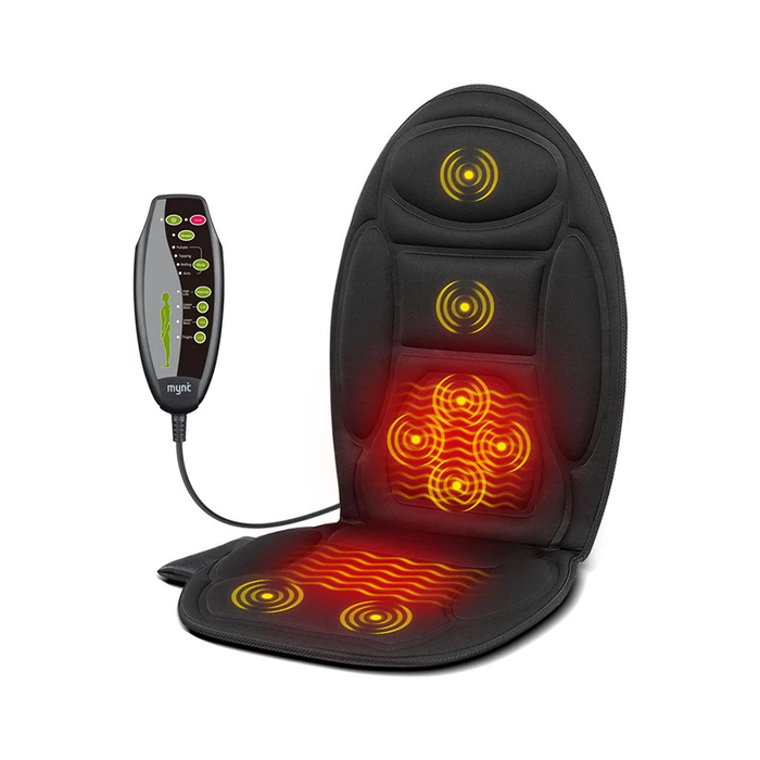 Warmtewereld™ Verwarmd zitkussen met vibratie voor auto en bureaustoel