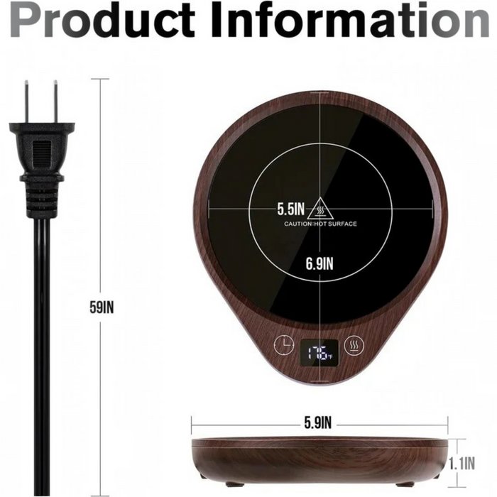 Warmtewereld™ Bekerwarmer met bijpassende mok, drie standen en timer