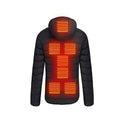 Warmtewereld™ Zwarte verwarmde jas met drie standen en ingebouwde USB