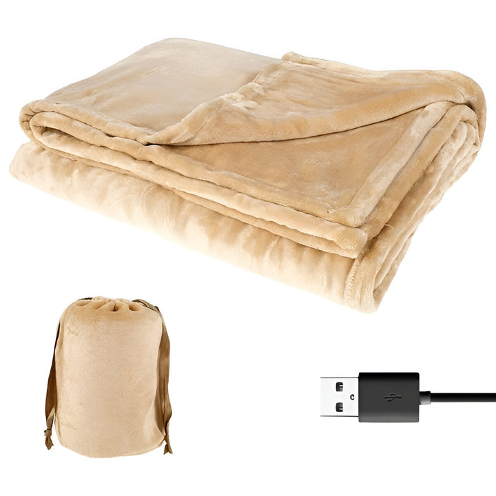 Warmtewereld™ Draadloze USB-warmteplaid van flanel voor twee personen