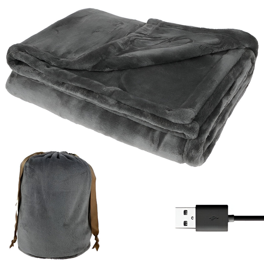 Warmtewereld™ Draadloze USB-warmteplaid van flanel voor twee personen