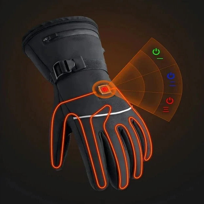 Warmtewereld™ Verwarmde motorhandschoenen met touchscreen vingertoppen
