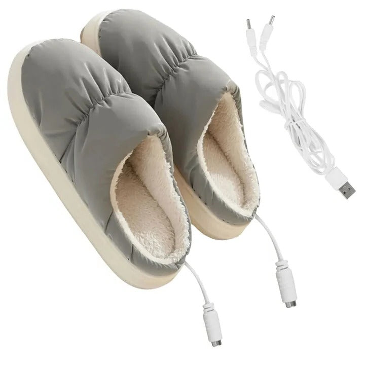 Warmtewereld™ Verwarmde USB-sloffen met antislipzool