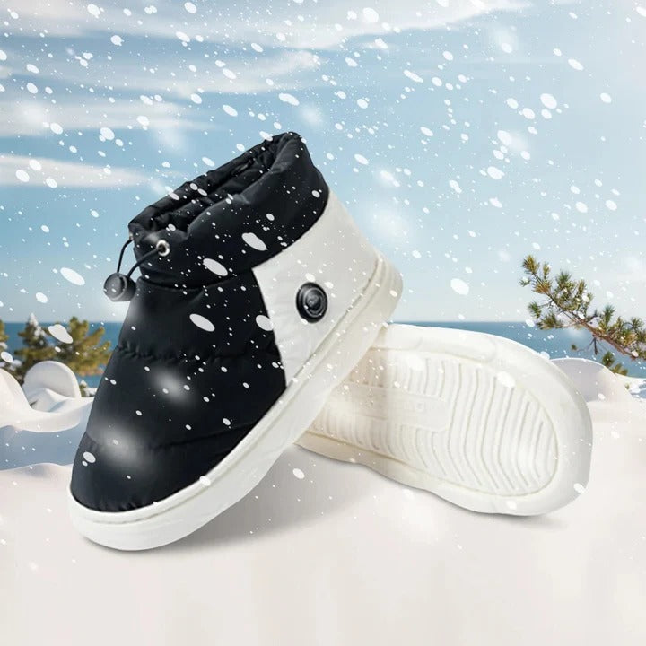 Warmtewereld™ Verwarmde pantoffels met antislipzool en 3 warmtestanden