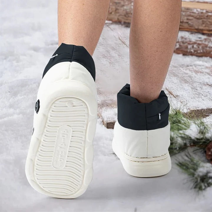Warmtewereld™ Verwarmde pantoffels met antislipzool en 3 warmtestanden