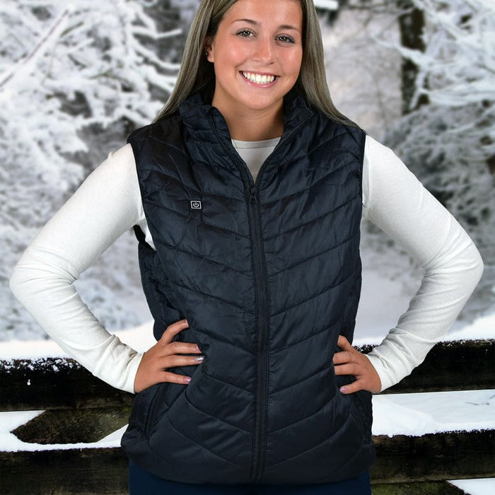 Warmtewereld™ Lichte carbon verwarmde bodywarmer, warm in 60 sec