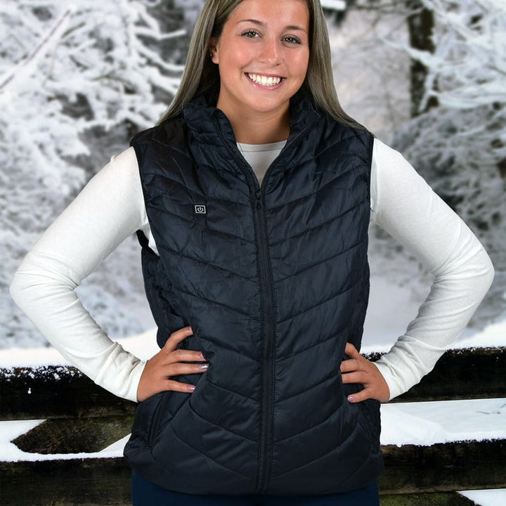 Warmtewereld™ Lichte carbon verwarmde bodywarmer, warm in 60 sec