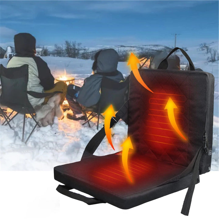 Warmtewereld™ Draagbaar warmtekussen voor op je stoel, 3 standen