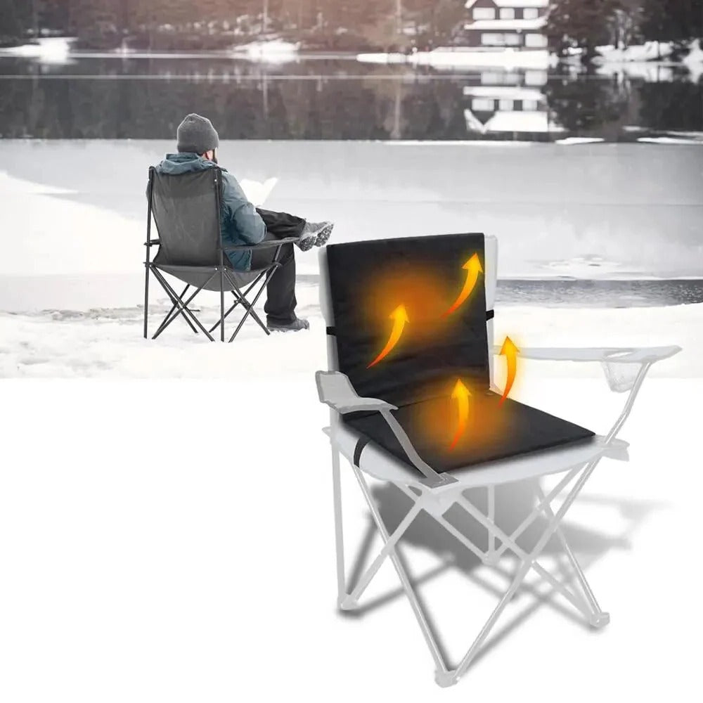 Warmtewereld™ Draagbaar warmtekussen voor op je stoel, 3 standen
