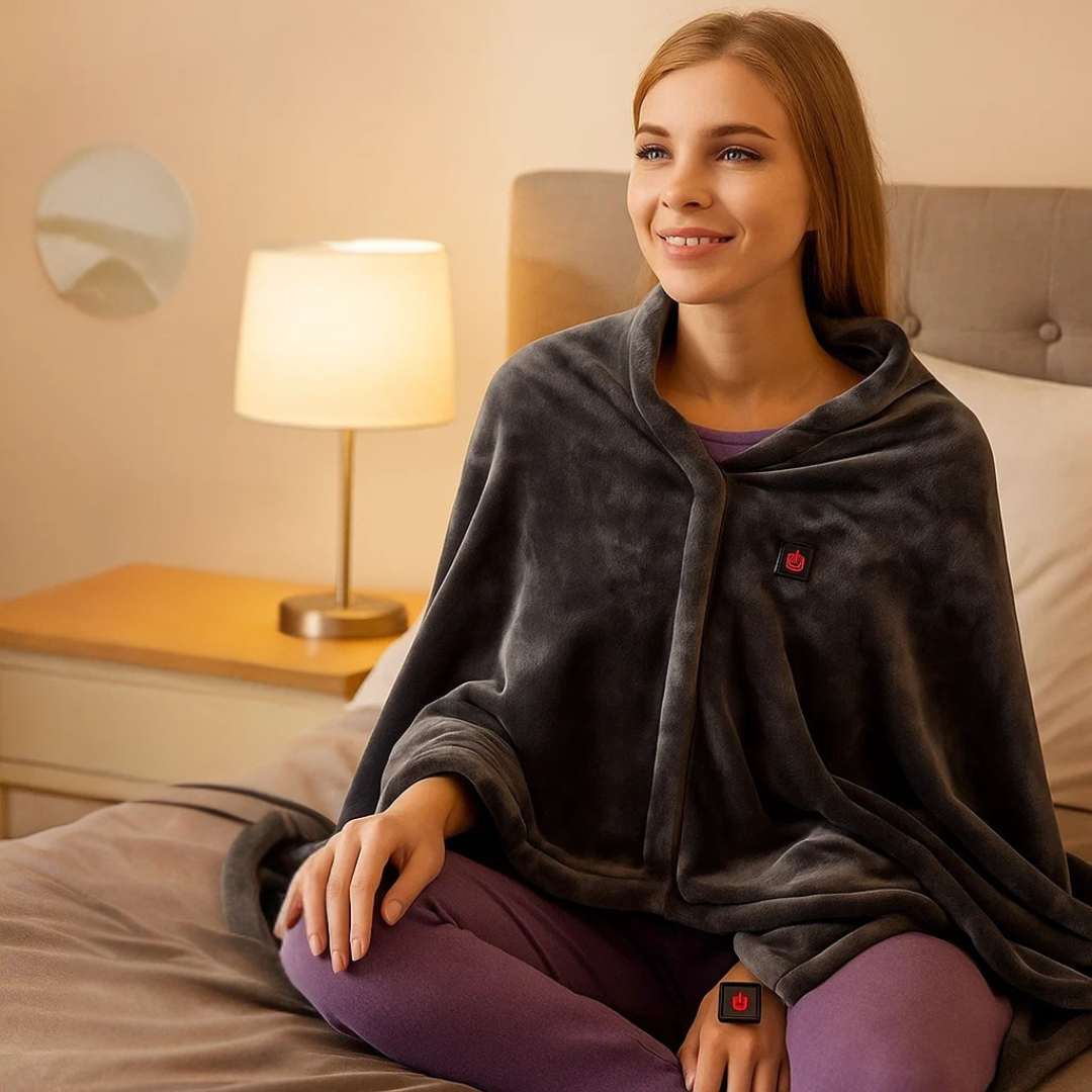 Warmtewereld™ USB-verwarmde schoudersjaal van zachte fleece