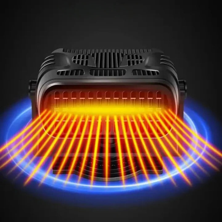 Warmtewereld™ 2-in-1 autokachel en koelventilator 12V met draaivoet
