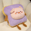 Warmtewereld™ Zachte pluche handwarmer als toast met schattig dier