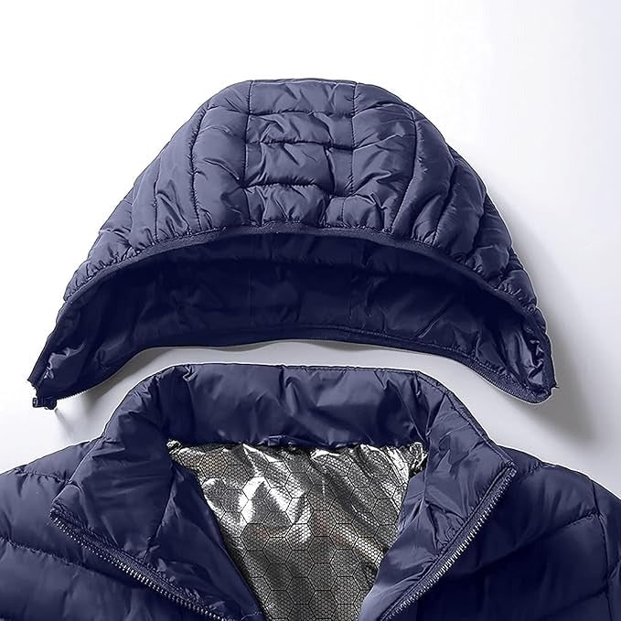 Warmtewereld™ Verwarmde pufferjas met 9 warmtezones en capuchon