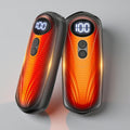 Warmtewereld™ Oplaadbare handwarmers met led en vijf warmtestanden, set van 2