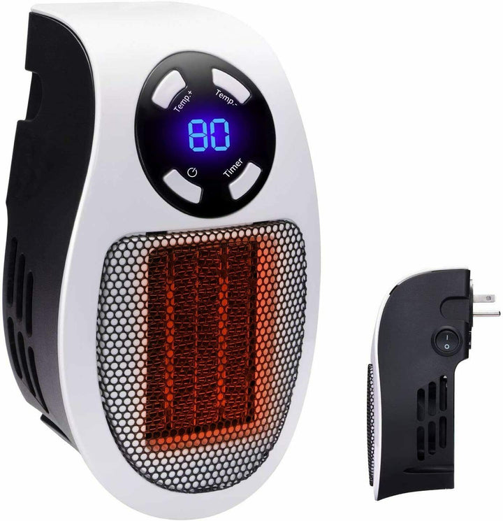 Warmtewereld™ Mini stopcontactkachel met afstandsbediening en timer