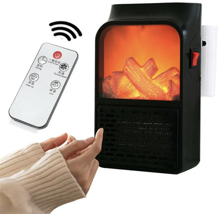 Warmtewereld™ Stopcontactkachel met vlameffect, afstandsbediening en timer