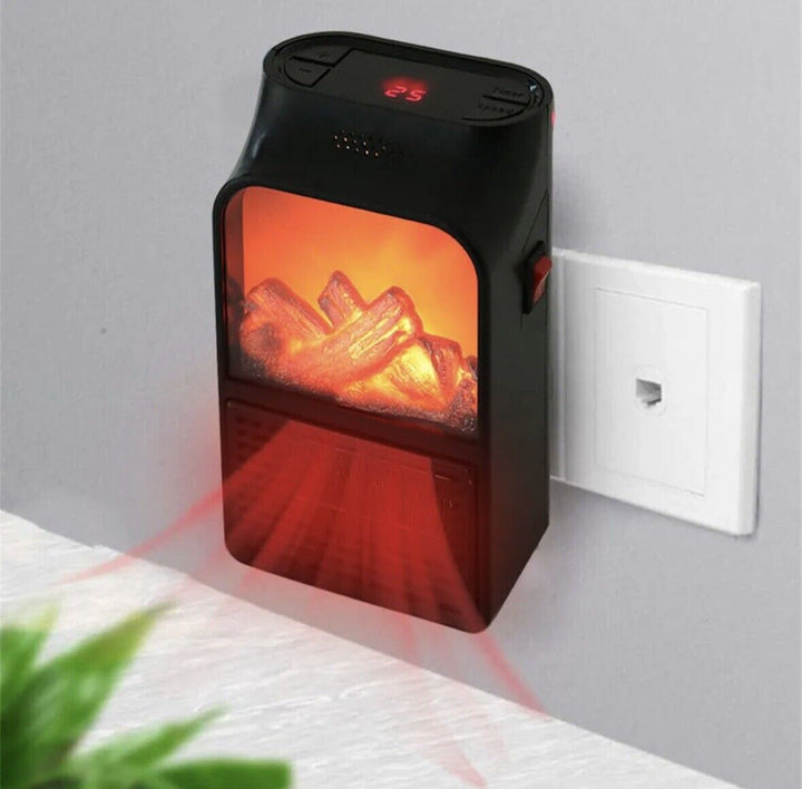 Warmtewereld™ Stopcontactkachel met vlameffect, afstandsbediening en timer