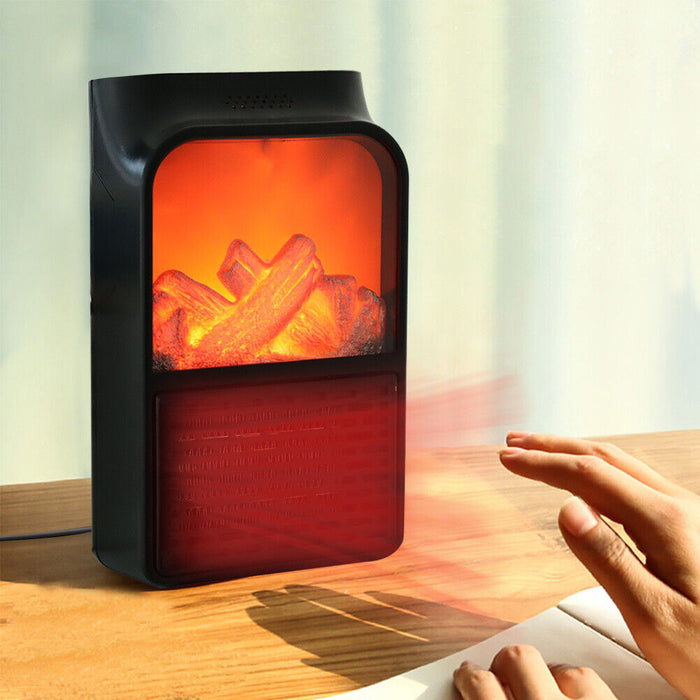 Warmtewereld™ Stopcontactkachel met vlameffect, afstandsbediening en timer