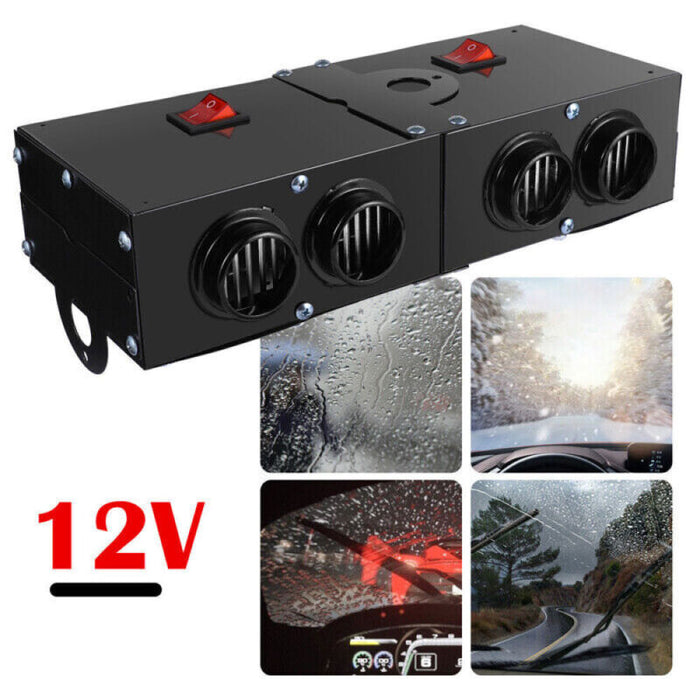 Warmtewereld™ Krachtige 500W autokachel met twee losse schakelaars
