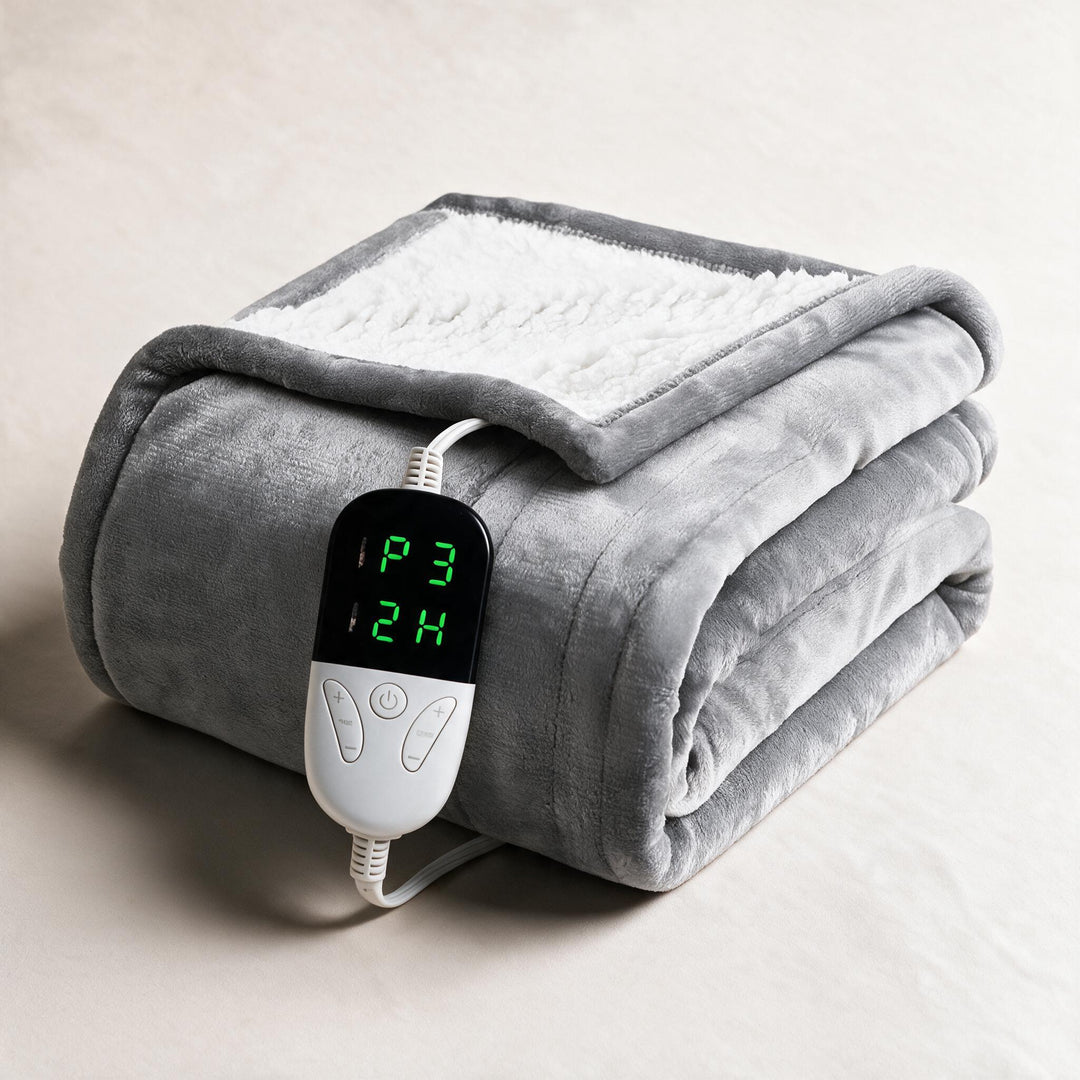 Warmtewereld™ Elektrische sherpa deken met 6 standen en timer
