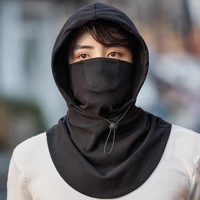 Warmtewereld™ Winddicht gezichtsmasker met capuchon en nekwarmer voor fietsen