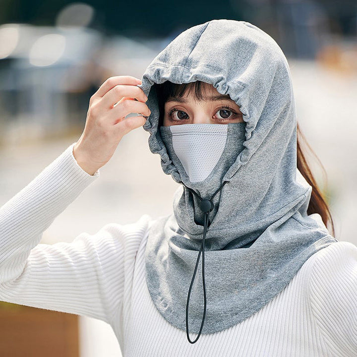 Warmtewereld™ Winddicht gezichtsmasker met capuchon en nekwarmer voor fietsen