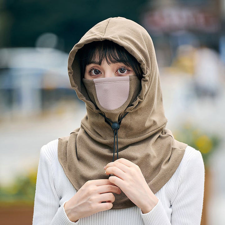 Warmtewereld™ Winddicht gezichtsmasker met capuchon en nekwarmer voor fietsen