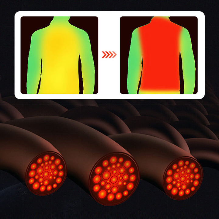 Warmtewereld™ Verwarmde bodywarmer met 13 warmtezones en carbonvezel