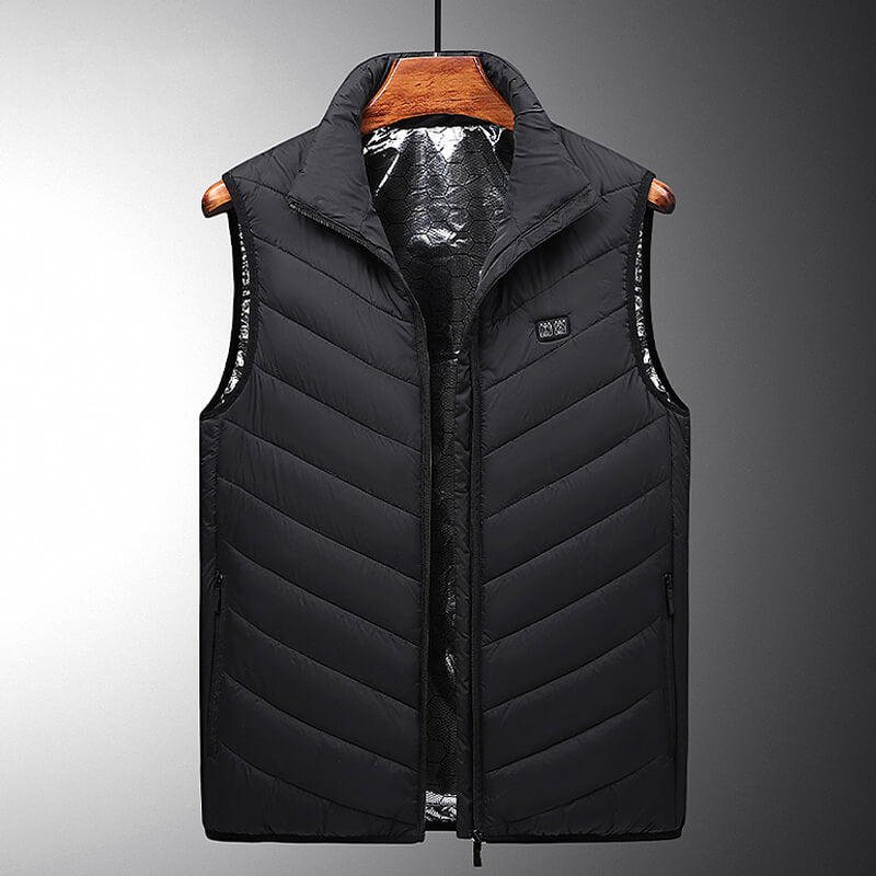 Warmtewereld™ Verwarmde bodywarmer met 13 warmtezones en carbonvezel