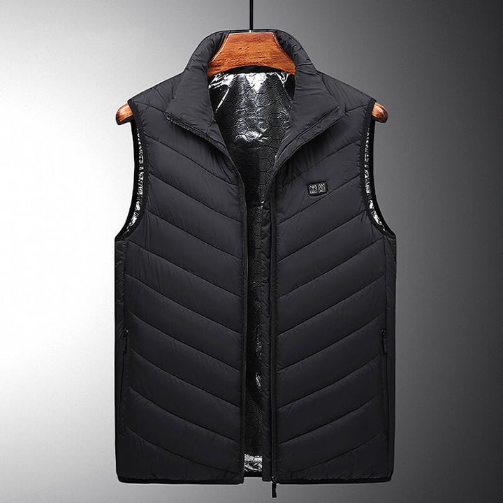 Warmtewereld™ Verwarmde bodywarmer met 13 warmtezones en carbonvezel