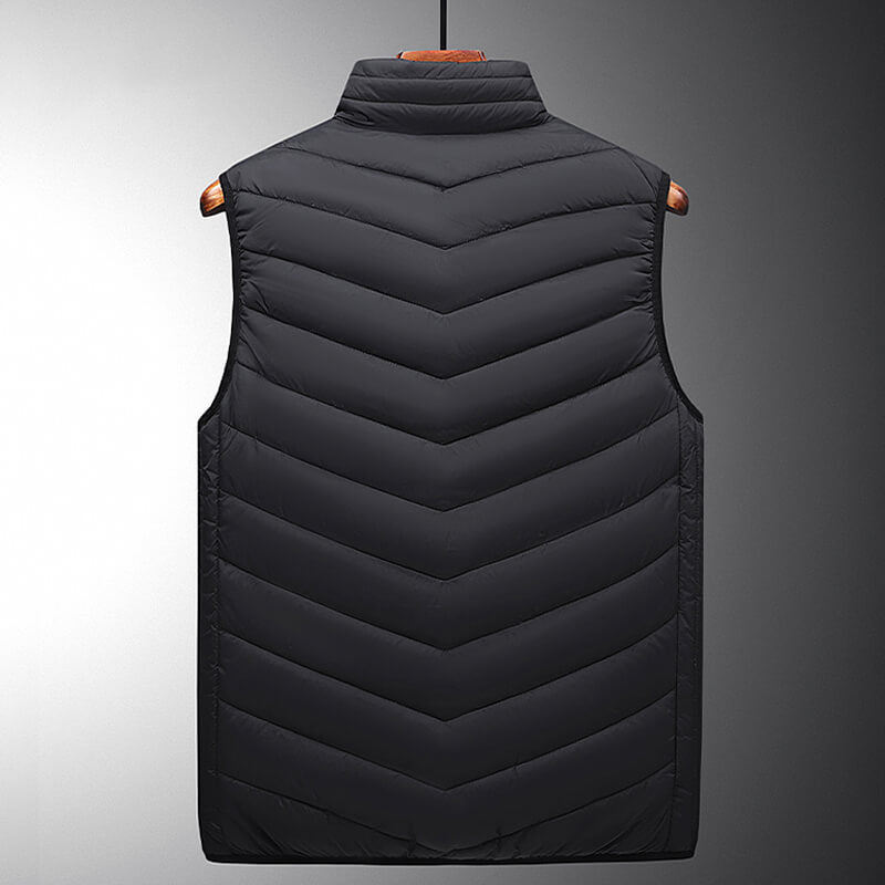 Warmtewereld™ Verwarmde bodywarmer met 13 warmtezones en carbonvezel
