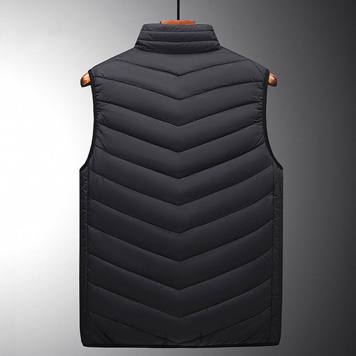 Warmtewereld™ Verwarmde bodywarmer met 13 warmtezones en carbonvezel