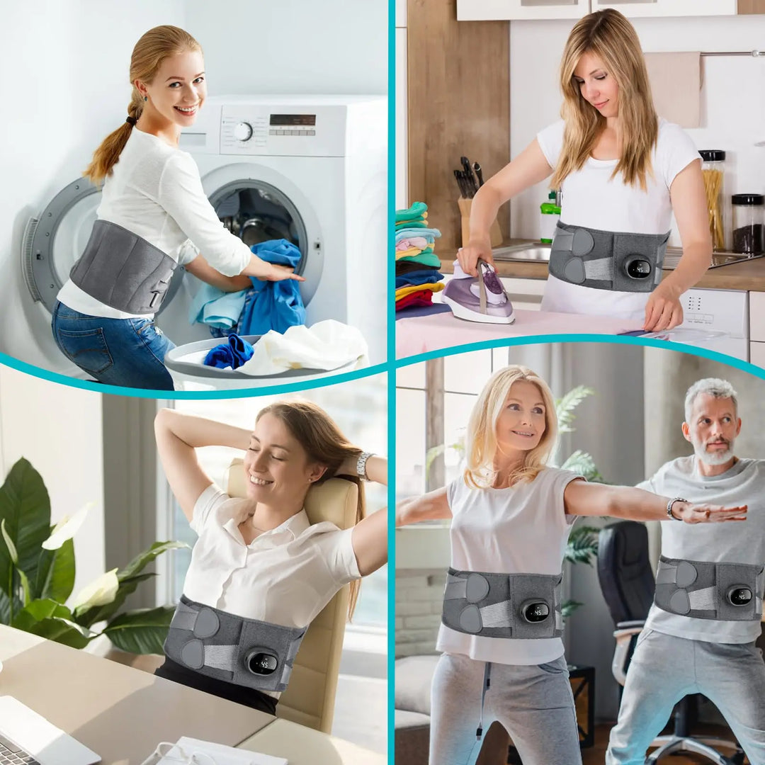 Warmtewereld™ Draadloze warmteband voor je onderrug met trilfunctie