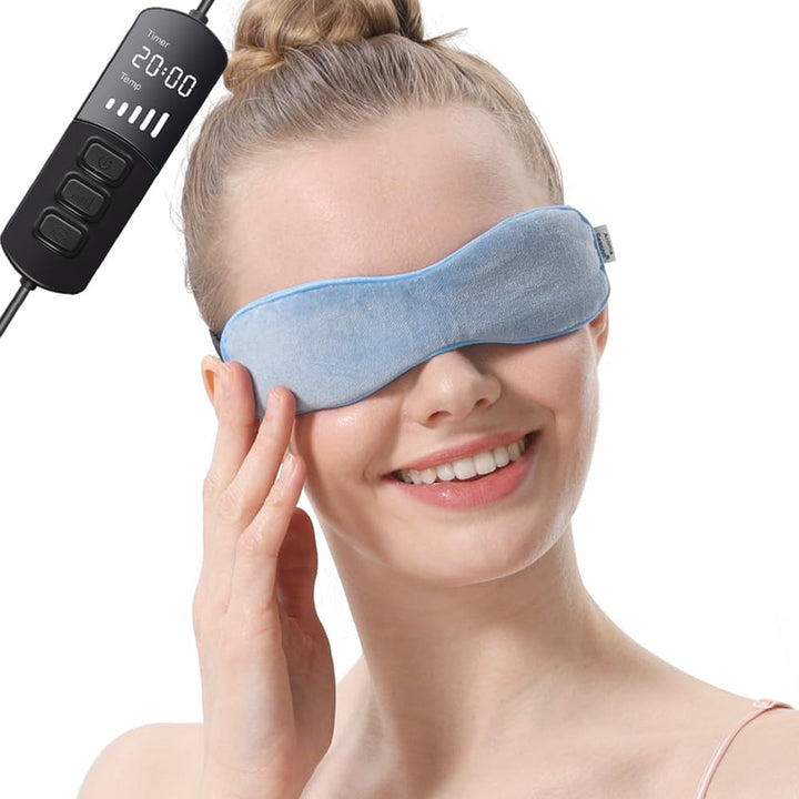 Warmtewereld™ Verwarmd katoenen oogmasker met grafeen en vijf warmtestanden