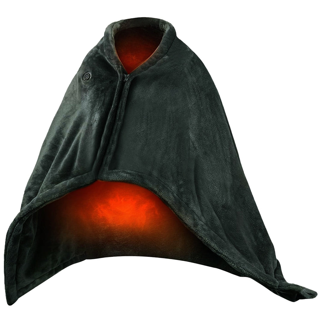 Warmtewereld™ Draagbare USB-warmtedeken met rits van zachte fleece