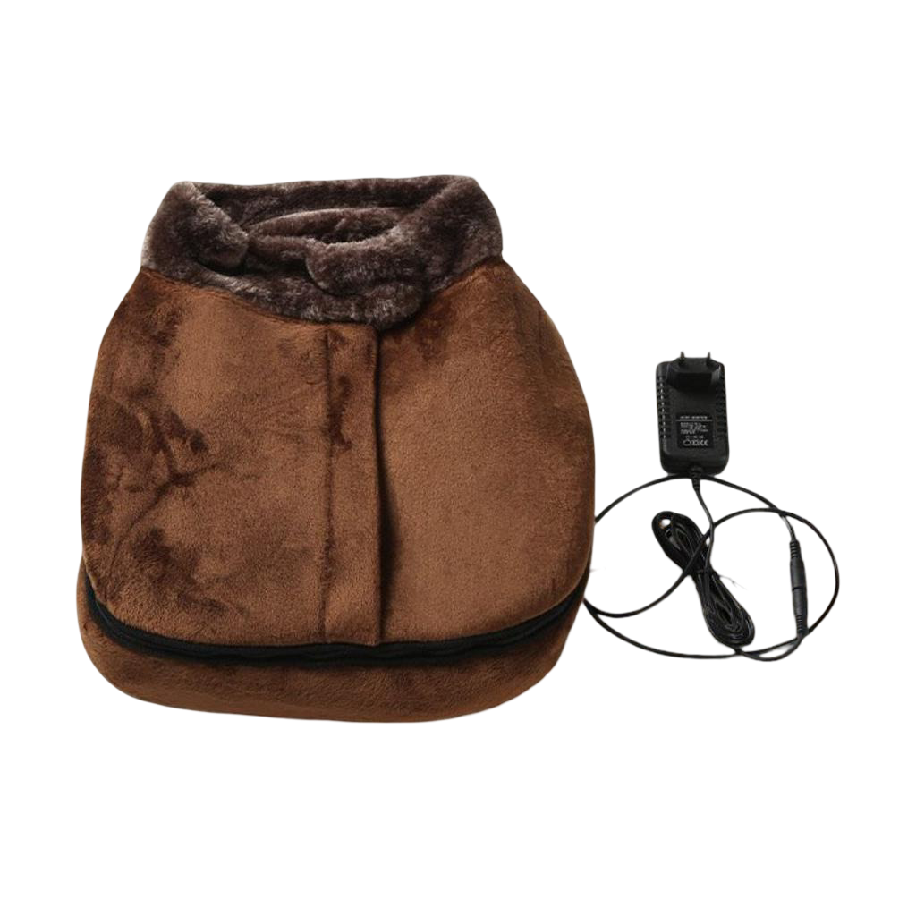 Warmtewereld™ Pluche voetenwarmer met shiatsu-vibratie en warmte