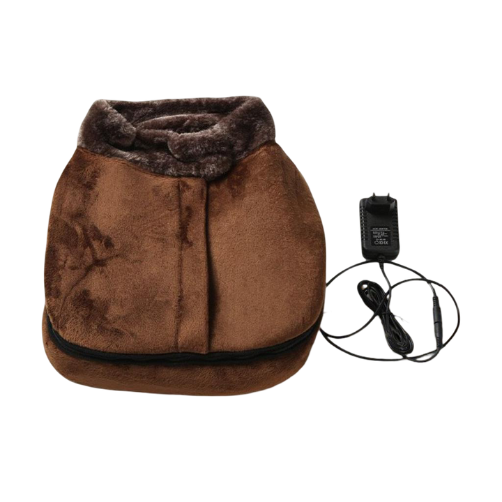 Warmtewereld™ Pluche voetenwarmer met shiatsu-vibratie en warmte
