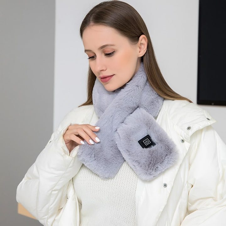Warmtewereld™ Verwarmde sjaal van imitatiebont met 3 standen