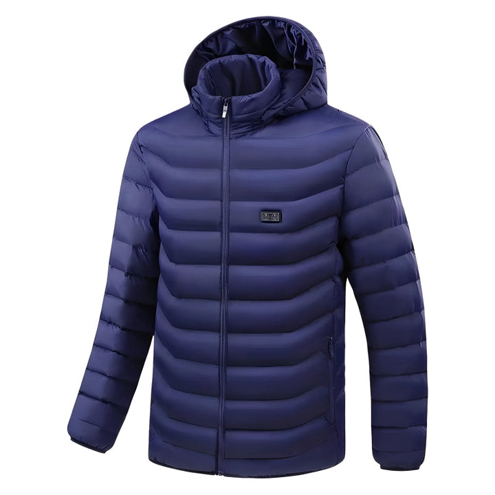 Warmtewereld™ Verwarmde unisex jas met 9 warmtezones en afneembare capuchon